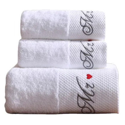 100% Cotton Plain White Towel - Hotel Egyptian Hand