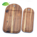 Set Of 2 Acacia Wood Steak Serving Plate