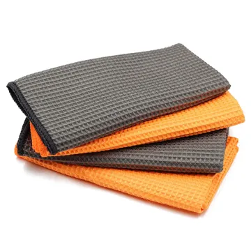 2pcs Car Wash Towel Cleaner Super absorption Car Drying Cloth Microfiber Waffle Weave Window Wipe Cleaning Towel for Car Home