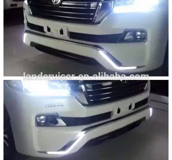 middle east design 2016 land cruiser front bumper lip with led , middle east with led for lc200