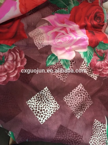 Microfiber 65gsm-70gsm polyester 3D disperse printed bed sheet fabric for South America market