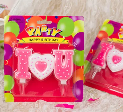 Customized I Love You Words Candles