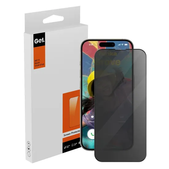 Rounded Edge Full Coverage Matt Privacy Anti-Glare Anti-Spy Tempered Glass Film Screen Protector for iPhone 16/15/14/13 Pro Max