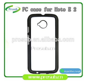 Sublimation heat transfer plastic material anti-knock blank cell phone case cover skin for SFP- moto e 2