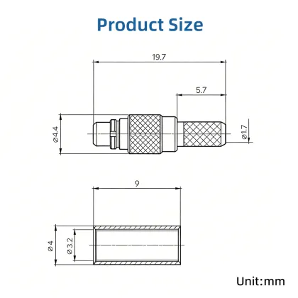 Miniature MMCX RF Connector for PCB Wireless Devices