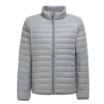 Custom Logo Nylon Black Hooded Winter Puffer Jackets for Men with Duck Feather and Bubble Puff Filling