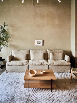 Instagram Style Cotton Linen 3 Seater Sofa