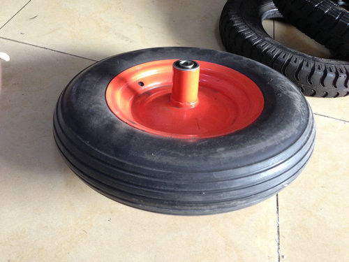 Solid Powder Rubber Trolley Wheels 4.00-8 For Wheelbarrow