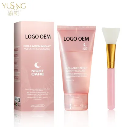 Collagen Night Facial Mask for Moisturizing, Wrinkle Removal, and Skin Whitening