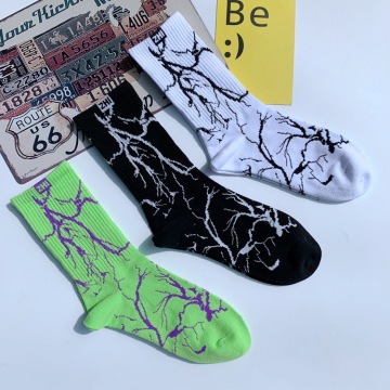 Striped Hip-hop Couple Cotton Crew Socks