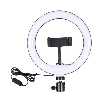 10-inch RGB Ring Light: Perfect for Selfies, Desk Use - Includes Tripod Stand, Phone Holder, Remote Control & Dimmable LED Colors