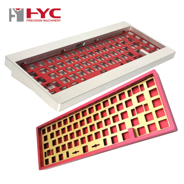 Caja de teclado anodizada multicolor personalizada CNC de precisión