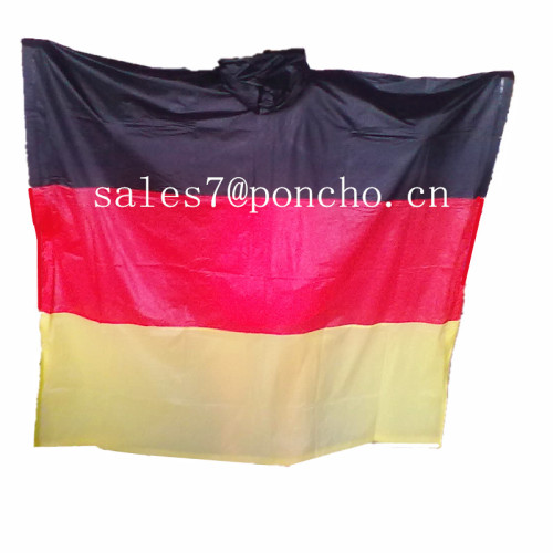 PVC Vuxen Tyskland Flaggregn Poncho