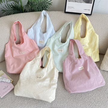 カラフルな耐久性のあるかわいいカスタマイズされたキャンバスコットンショッピングバッグ