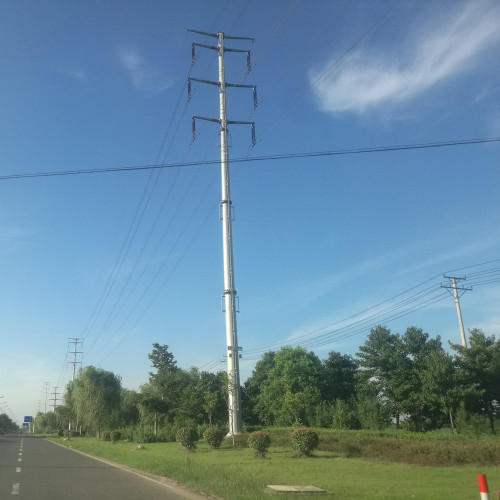 Composite Power Pole Utility electric poles hot dip galvanization for projects Factory