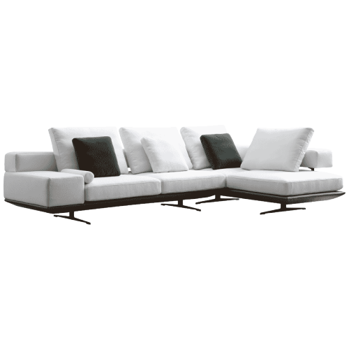 Perabot ruang tamu mewah ringan gaya Itali sofa ladang kayu pepejal sofa modular berbentuk L set perabot rumah moden