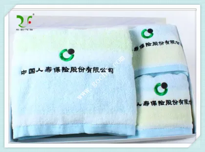 company promotional towel 100% cotton embroider Jacquard towel