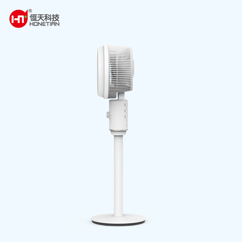 HONETIAN AC 3 speeds 90 degrees auto oscillation knob control 8 inches circulator white colour indoor plastics stand fan