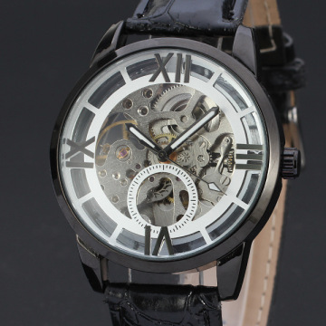 business men watch with skeleton design dial wholesale winner watch