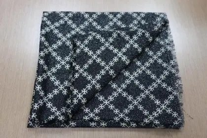Wool and Silver Silk Shawl