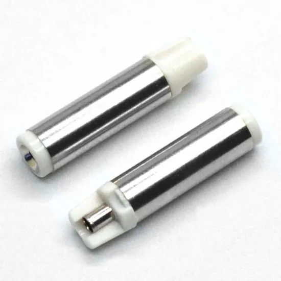 5.5mm x 2.1mm DC power plug semi plastic white plastic