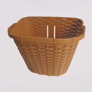 plastic bicycle basket for food and flower