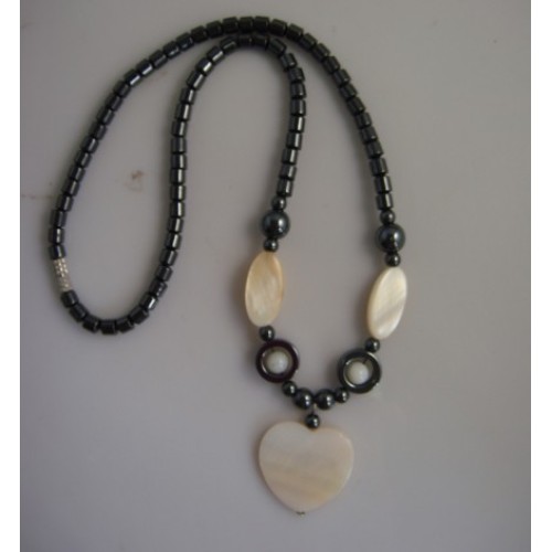 Hematite pearl Shell Necklace