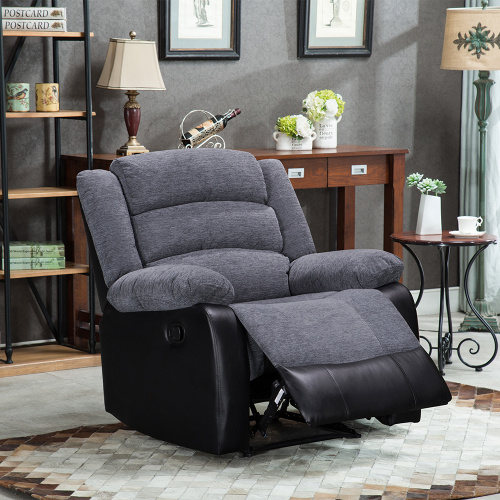 Lazy Boy Linen Fabric Recliner Sofa Grey Color Fabric Recliner Chair for Living Room Factory