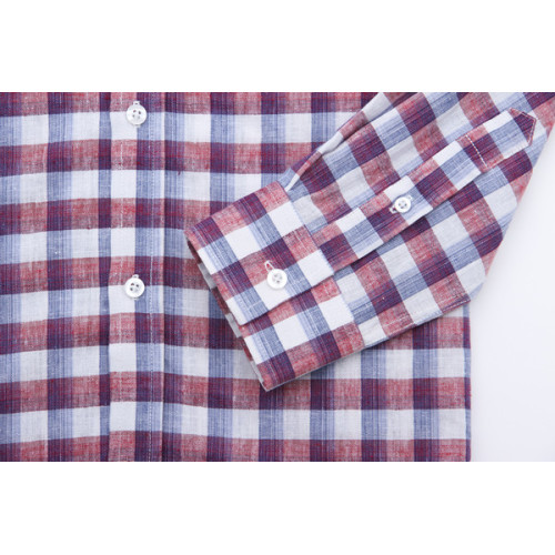 Men's Linen Yarn Dyed Long Sleeve Shirt