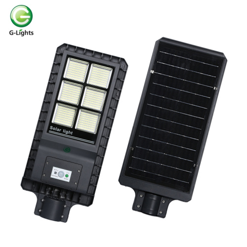 Outdoor ip65 bridgelux smd 80w 120w 150w all in one lampione solare a led