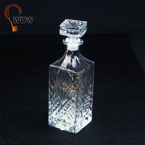 4.5V 1.2W Excellent outdoor garden decoration clean glass wine bottle light battery led light