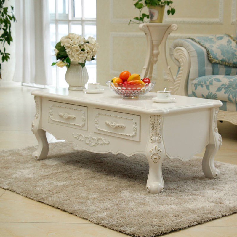 Wood Coffee Table With Drawer