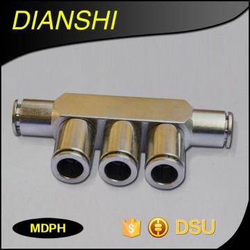 MDPH round head metal equal 5 way metal pipe fitting metal quick hose connector