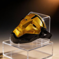 ماسک Cosplay Warden Futuristic Gold Black