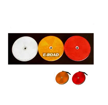 85mm Reflective Round Reflex Plastic Reflector with Hole