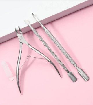 3-Piece Stainless Steel Nail Dead Skin Remover Tool Set: Effortlessly Clean Men's and Women's Nails