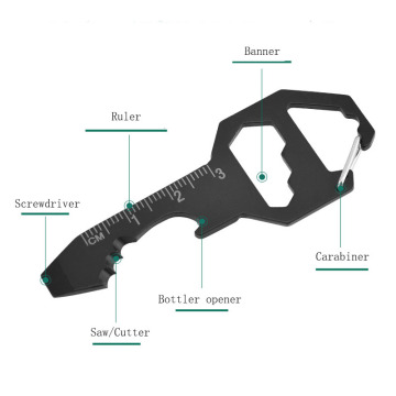EDC Bottle Opener Screwdriver Tool - Pocket Size Banner Pry Bar Key Shape Gift