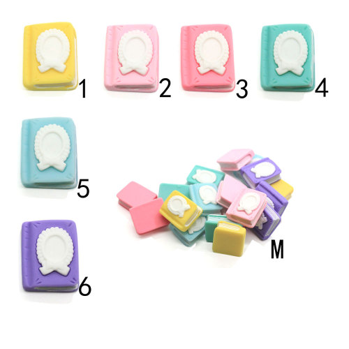 100Pcs / Lot Candy Color Cartoon Fairy Table Book Flat Back Resin Cabochon Scrapbooking Fit Hair Bow Center DIY Dollhouse Toys