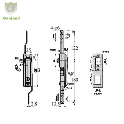 GL-12149 Three Point Panel Electric Cabinet Door Lock