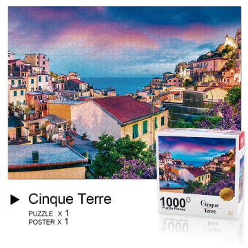 Cinque Terre Jigsaw puzzels voor volwassenen en kinderen 1000 stuks fotografische puzzels