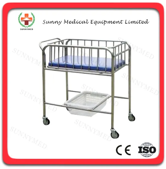 SY-R037 hot sale Stainless steel medical baby hospital bed