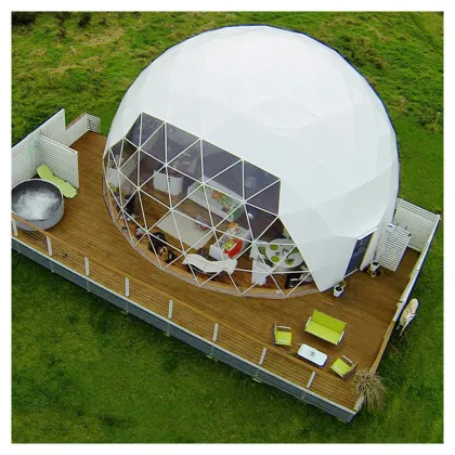 High Quality 7m Glamping Domes with Bathroom for Resorts and Hotels