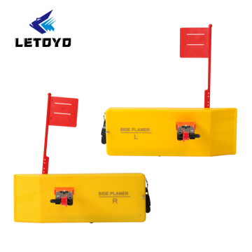 Letoyo 옐로우 큰 깃발 봄 봄 다운 rigger 태클 보드 연어와 월리 낚시