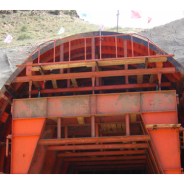 Tunnel lining trolley for formwork steel construction