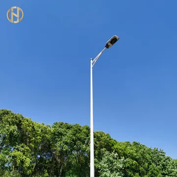 Galvanized Steel Road Street Light Poles WithSingle Arm