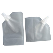 Disposable mini stand up spout pouch