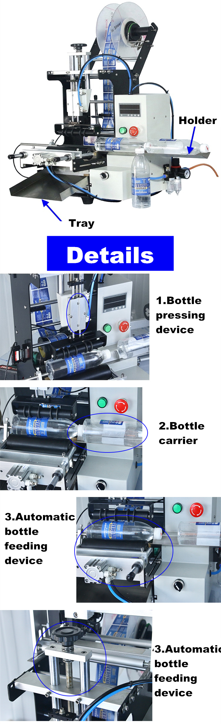 Compact Semi-automatic Labeling Machine For Round Bottles: Processing ...