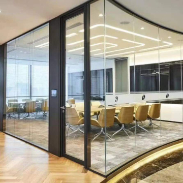 High Quality Modular Office Partition - Transparent Single Tempered Glass Full Height Partition