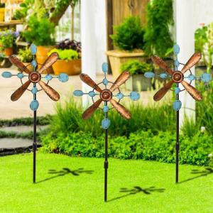 Gartenwindspinner mit Metallpfahl