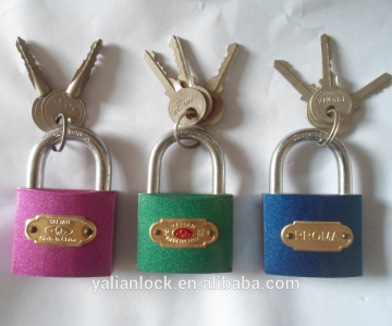 Good Quality Multifunctional Different Color Painted Iron Padlock With Iron Keys